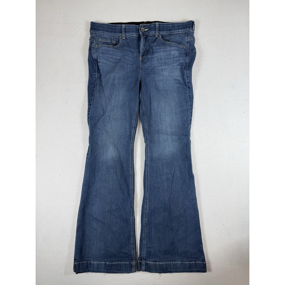 Torrid Bombshell Flare Jeans Womens Size 16R Blue Medium Wash High Rise Stretch